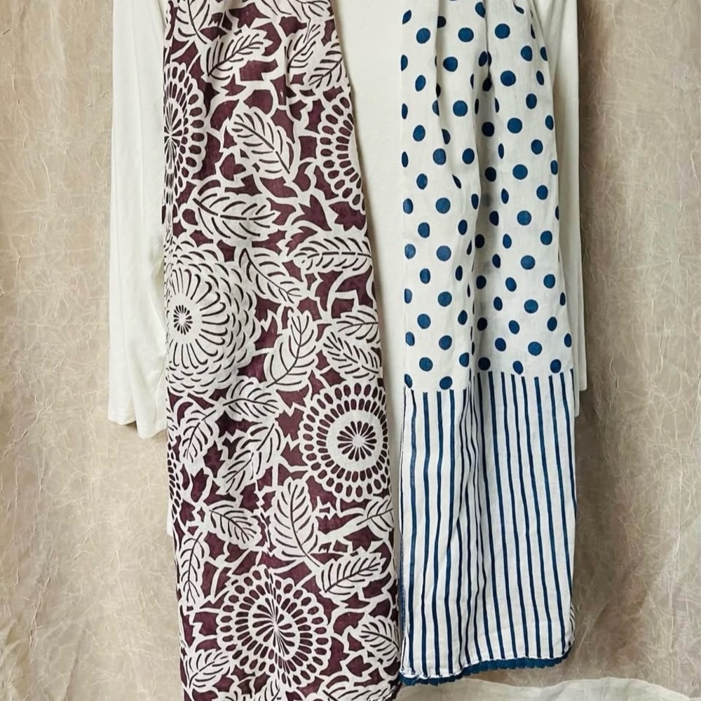 Vivante Secret Floral and Polka Dot Scarf